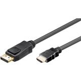 Roline HDMI-kablar - Rund Roline Gold HDMI - DisplayPort 3m
