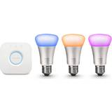 Philips Hue White And Color Ambiance LED Lamp 10W E27 3 Pack Wireless Control