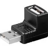 2.0 - En kontakt - Kabeladaptrar Kablar MicroConnect USB A-USB A M-F 2.0 Angled Adapter