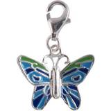 Da Capo Smycken Da Capo Butterfly Charm - Silver/Green/Blue