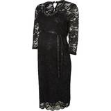 Mamalicious Tip Adorned Maternity Dress Black/Black (20007260)
