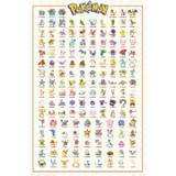 Multifärgade Tavlor & Posters Barnrum GB Eye Pokemon Kanto 151 Maxi