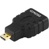 Deltaco HDMI - HDMI Micro High Speed with Ethernet Adapter F-M
