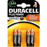 AAA (LR03) - Alkaliska Batterier & Laddbart Duracell AAA Plus Power 4-pack