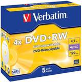 DVD Optisk lagring Verbatim DVD+RW 4.7GB 4x Jewelcase 5-Pack