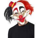 Herrar Maskerad Heltäckande masker Smiffys Creepy Clown Mask with Hair Latex Halloween Accessory