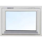 Svart Överkantshängda Effektfönster M12 Trä Överkantshängt 2-glasfönster 130x60cm