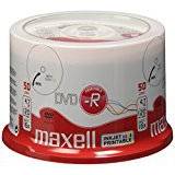 Maxell DVD Optisk lagring Maxell DVD-R 4.7GB 16x Spindle 50-Pack Wide Inkjet