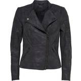 Dam - Viskos Jackor Only Leather Look Jacket - Black