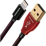 Röda - USB A-Lightning - USB-kabel Kablar Audioquest Cinnamon USB A - Lightning 1.5m