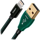 Audioquest Rund - USB-kabel Kablar Audioquest Forest USB A - Lightning 0.8m