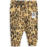 Leopard Barnkläder Mini Rodini Basic Leopard Newborn Leggings - Beige (1000000813)