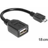 Kablar DeLock USB A-USB Micro-B 2.0 M-F 0.2m