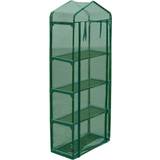 vidaXL Greenhouse with 4 Shelves Rostfritt stål PVC-plast
