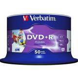 Verbatim DVD+R No ID Brand 4.7GB 16x Spindle 50-Pack Wide Inkjet