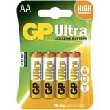GP Batteries Alkalisk - Engångsbatterier - Guld Batterier & Laddbart GP Batteries 15AU AA LR6 Ultra 4-pack