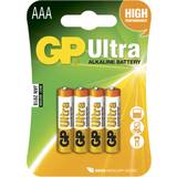 GP Batteries Batterier - Guld Batterier & Laddbart GP Batteries 24AU AAA LR03 Ultra 4-pack