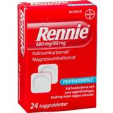 Halsont Receptfria läkemedel Rennie 680mg/80mg 24 st Tuggtabletter