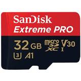 32 GB - Compact Flash Minneskort & USB-minnen SanDisk Extreme Pro MicroSDHC Class 10 UHS-I U3 V30 A1 100/90MB/s 32GB +SD Adapter