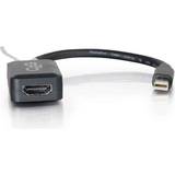 C2G DisplayPort-kablar - Svarta C2G Mini DisplayPort - HDMI M-F 0.2m