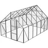 Växthus bruka Skånska Byggvaror Bruka 9.9m² with Base Aluminium Glas