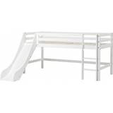 Silver Sängar HoppeKids Basic Halfhigh Bed with Ladder & Slide 90x200cm