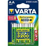 AA (LR06) - Batterier Batterier & Laddbart Varta Accu AA 2100mAh 4-pack