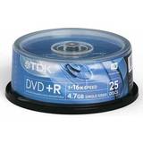 TDK Optisk lagring TDK DVD+R 4.7GB 16x Spindle 25-Pack