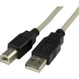 Svarta - USB A-USB B - USB-kabel Kablar Deltaco USB A - USB B M-M 2m