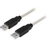 Svarta - USB A-USB A - USB-kabel Kablar Deltaco USB A - USB A 2.0 3m