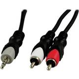 Deltaco AWG28 3.5mm - 2RCA 2m
