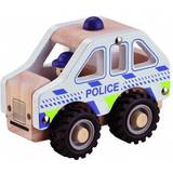 Magni Bilar Magni Wooden Police Car with Rubber Wheels 2722