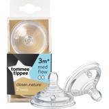 Tommee Tippee Nappflaskor & Servering Tommee Tippee Closer to Nature Medium Flow Teats 3m+ 2-pack
