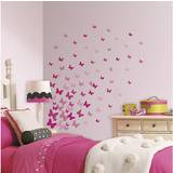 Fjärilar Inredningsdetaljer RoomMates Pink Flutter Butterfly Wall Decals