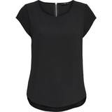 46 - Dam T-shirts & Linnen Only Loose Short Sleeved Top - Black