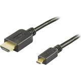 HDMI-kablar - Standard HDMI-Standard HDMI Deltaco Gold HDMI - HDMI Micro High Speed with Ethernet 5m
