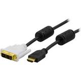 HDMI-kablar Deltaco HDMI - DVI-D Single Link 3m