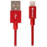 Röda - USB A-Lightning - USB-kabel Kablar Sandberg USB A - Lightning 1m