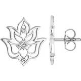 Thomas Sabo Lotus Flower Earrings - Silver/Diamond