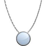 Belcher Chains Halsband Skagen Sea Glass Necklace - Silver/Blue