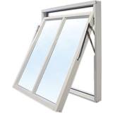 Brun Vridfönster Effektfönster AVFP Aluminium Vridfönster 3-glasfönster 130x90cm