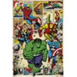 Superhjältar Tavlor & Posters Barnrum EuroPosters Poster Marvel Comic Here Come The Heroes V32019 61x91.5cm