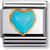 Nomination Composable Classic Link December Heart Stone Charm - Silver/Turquoise