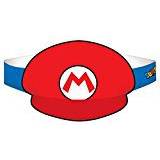 Röda Fotoprops, Partyhattar & Ordensband Amscan Super Mario Hats