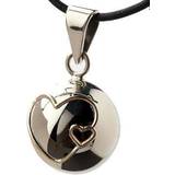 Babylonia Large & Small Hearts Necklace - Silver