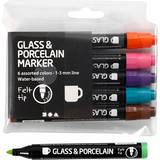 Glas- & Porslinspennor Standard Colour 1-3mm Marker 6-pack