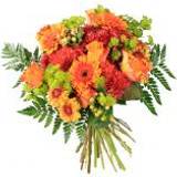 Orange Snittblommor Färgsprak Blandade blommor