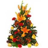 Blommor till begravning & kondoleanser Funeral Flowers Autumn Day Blandade blommor