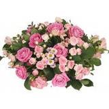 Blommor till begravning & kondoleanser Funeral Flowers Pink Round Blandade blommor