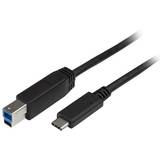 Båda kontakterna - Nickel Kablar StarTech USB B-USB C 3.0 2m